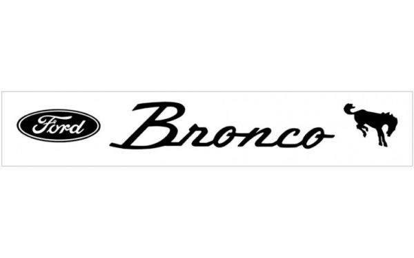 Ford Bronco Windshield Decal with Ford Oval and Horse - OEM Part # N745
