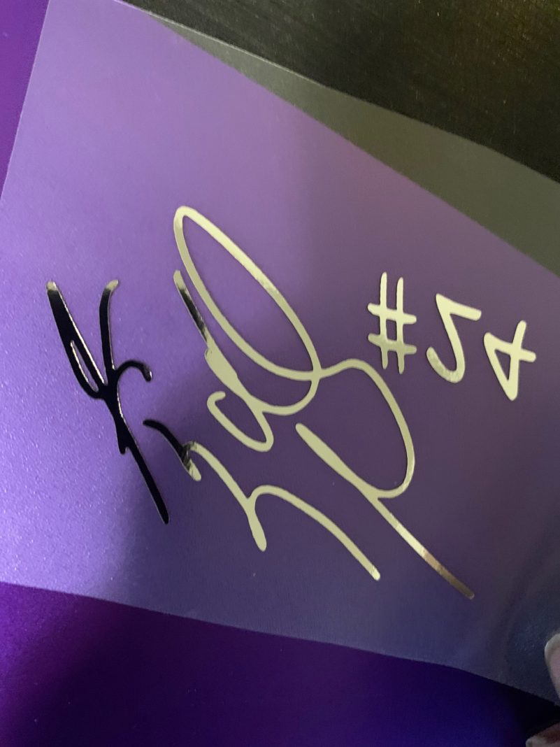 Limited Edition Kobe Bryant Custom Logo License Plate New Black Mamba Edition Purple & Gold LA Lakers Signature - Image 6