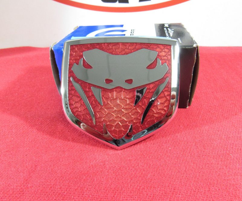 DODGE VIPER Chrome/Red VIPERS Head Emblem NEW OEM MOPAR
