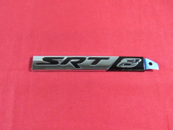 DODGE CHRYSLER JEEP "SRT 8" Chrome And Black Emblem NEW OEM MOPAR