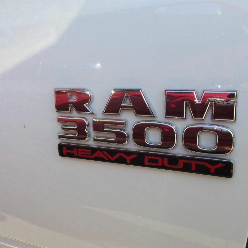 DODGE RAM Chrome Red Black "RAM 3500 Heavy Duty" Emblem NEW OEM MOPAR - Image 2
