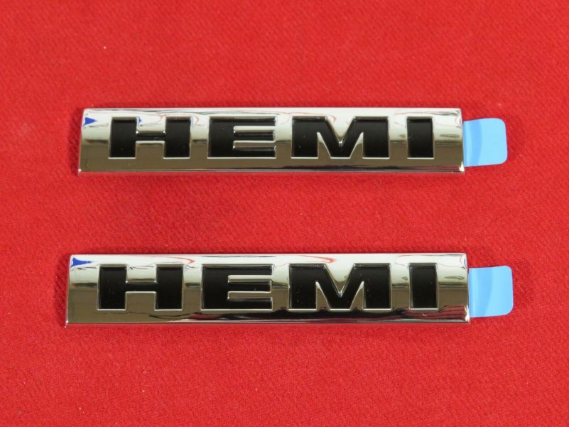 DODGE CHRYSLER Chrome Hemi Nameplate Badges NEW OEM MOPAR