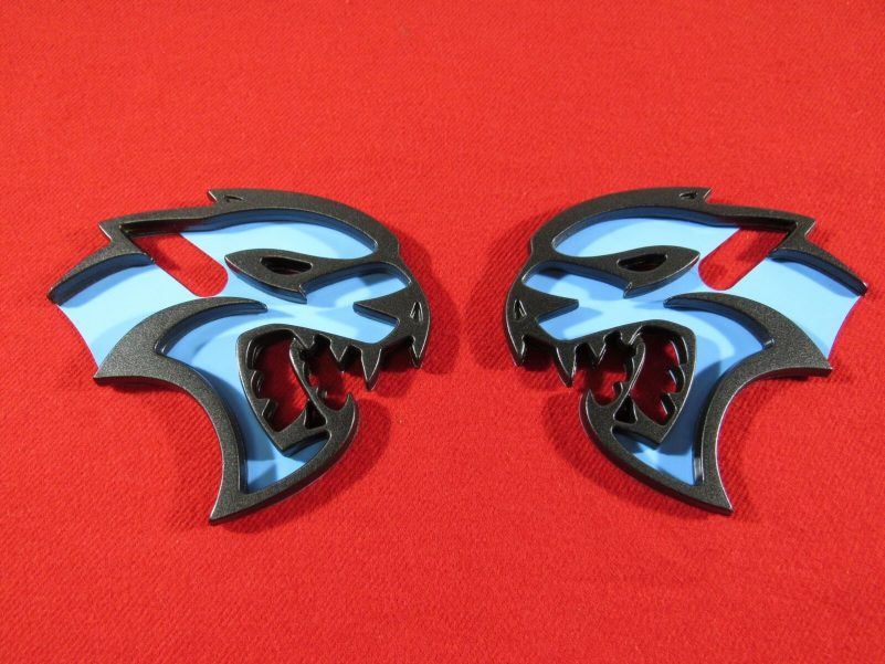 DODGE CHALLENGER CHARGER Dark Hellcat Emblem Badge RH&LH Side NEW OEM MOPAR