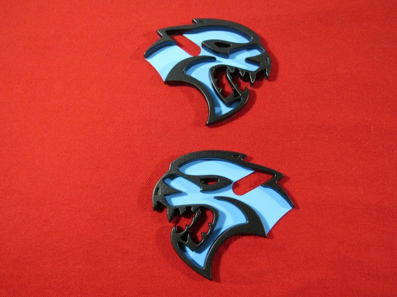 DODGE CHALLENGER CHARGER Dark Hellcat Emblem Badge RH&LH Side NEW OEM MOPAR - Image 3