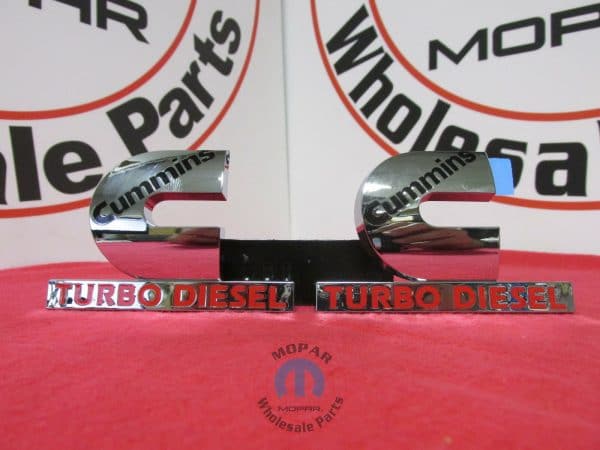 DODGE RAM "CUMMINS TURBO DIESEL" Nameplate X2 NEW OEM MOPAR