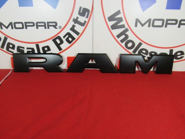 DODGE RAM 1500 DT Matte Black Tailgate RAM Nameplate NEW OEM MOPAR