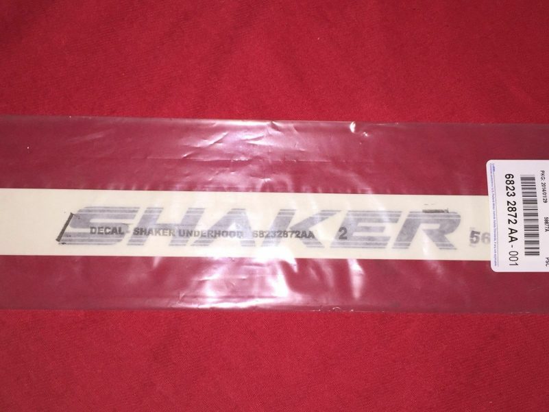 Dodge Challenger "SHAKER" Under Hood Decal NEW OEM MOPAR - Image 3