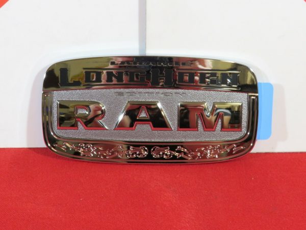 DODGE RAM 1500 2500 3500 LONGHORN LARAMIE Tailgate Chrome Nameplate NEW MOPAR