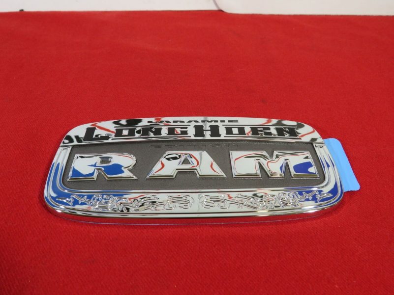 DODGE RAM 1500 2500 3500 LONGHORN LARAMIE Tailgate Chrome Nameplate NEW MOPAR - Image 2
