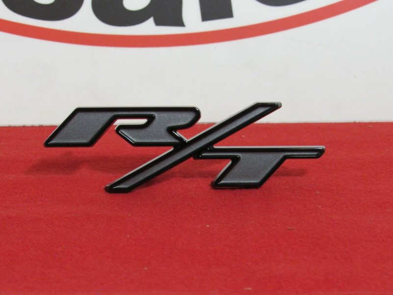 Dodge Challenger Gray And Black Blacktop Edition R/T Grille Badge NEW OEM MOPAR