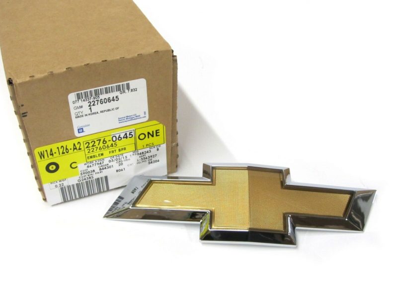 OEM NEW Front Bumper Emblem Badge Fascia Gold & Chrome 10-15 Equinox 22760645