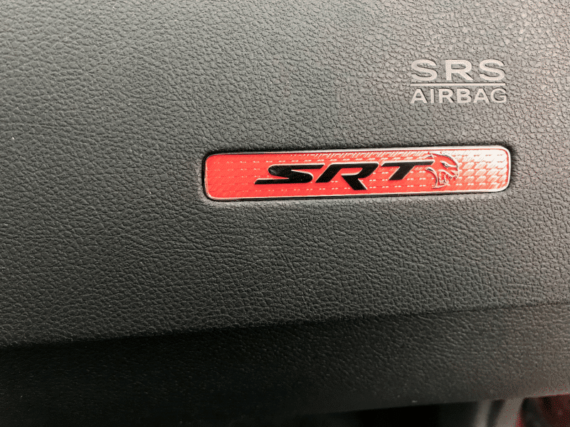 DODGE CHARGER HELLCAT Black & Red Dash SRT HELLCAT Nameplate NEW OEM MOPAR - Image 2