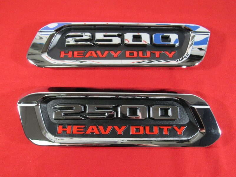 DODGE RAM 2500 Heavy Duty Right & Left Hood Emblem Nameplate DT NEW OEM MOPAR