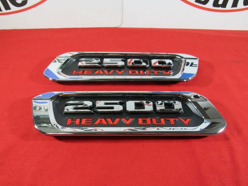 DODGE RAM 2500 Heavy Duty Right & Left Hood Emblem Nameplate DT NEW OEM MOPAR - Image 2