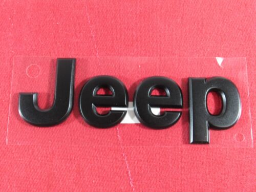 JEEP WRANGLER Flat Black Jeep Front Grille Emblem Nameplate NEW OEM MOPAR