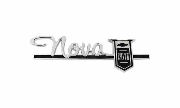 Fender & Quarter Panel Emblems - 63 Quarter/64 Fender - LH/RH Pair - 63-64 Chevy II Nova