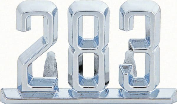 Fender Emblem - "283" - LH or RH (Sold Each) - 65 Chevy II Nova 65-66 Fullsize Chevy Car