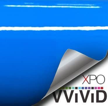 VViViD+ Smurf Blue Gloss Vinyl Car Wrap Film (15ft x 5ft)
