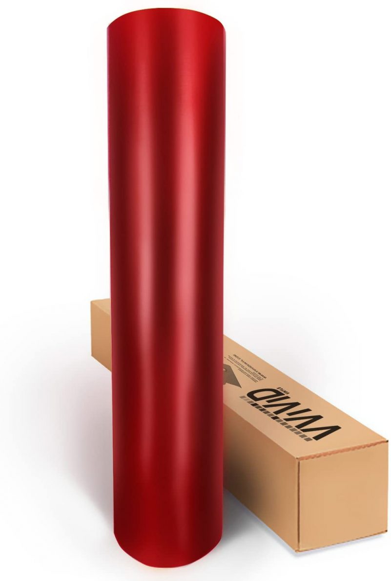 VViViD Red Satin Chrome Vinyl Wrap Stretch Conform DIY Easy to Use Air-Release Adhesive (3ft x 5ft) - Image 2