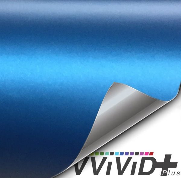 VViViD+ Matte Metallic Blue (Ghost) Vinyl Wrap Roll (100ft x 5ft)