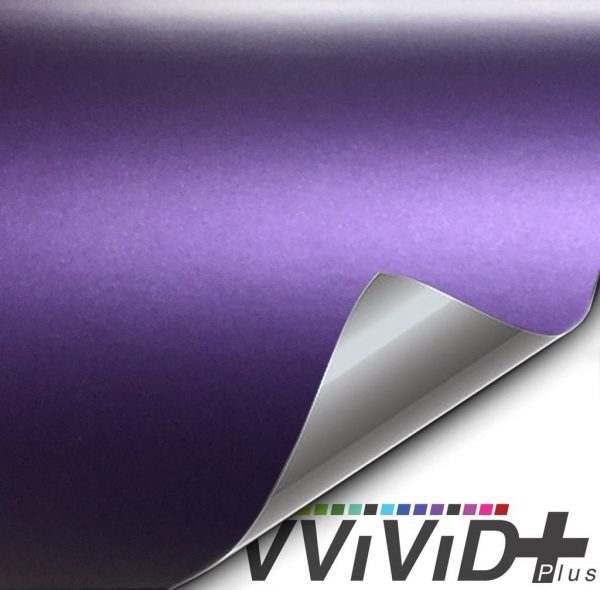 VViViD+ Matte Metallic Purple (Ghost) Vinyl Wrap Roll (100ft x 5ft)