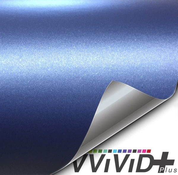 VViViD+ Matte Metallic Navy Blue (Ghost) Vinyl Wrap Roll (100ft x 5ft)
