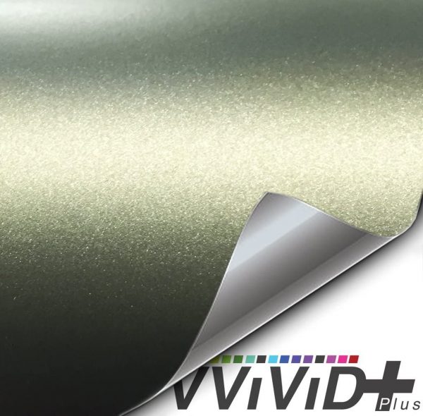 VViViD+ Matte Metallic Military Green (Ghost) Vinyl Wrap Roll (100ft x 5ft)