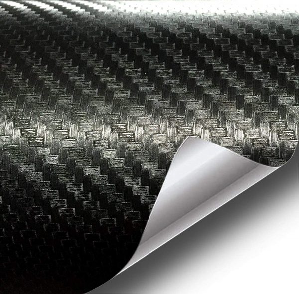 VViViD XPO Black Carbon Fiber 100ft  x 5ft Car Wrap Vinyl Roll with Air Release Technology