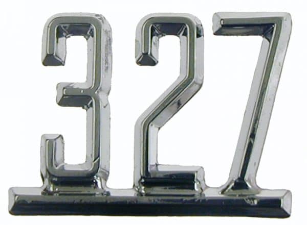 Fender Emblem - '"327" - LH or RH (Sold Each) - 65-67 Chevy II Nova Chevelle El Camino Impala 67 Camaro