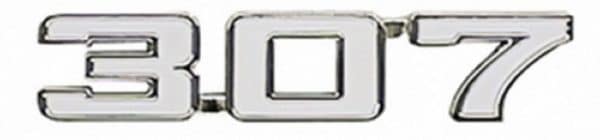 Fender Emblem - "307" - LH or RH - 69 Camaro 69-74 Nova