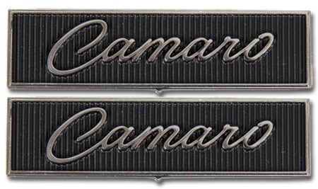 Door Panel Emblems - "Camaro" - Standard Interior - LH/RH Pair - 68-69 Camaro
