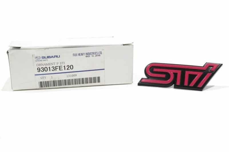 OEM 2005 Subaru Impreza WRX STi Pink Front Grille Emblem Badge NEW 93013FE120 - Image 2