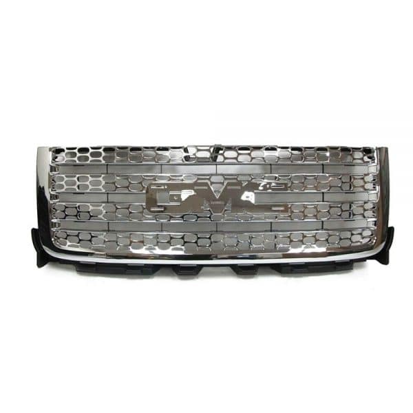 OEM NEW Front Upper Honeycomb Grille w/o Emblem Chrome 11-14 Sierra 2500 3500