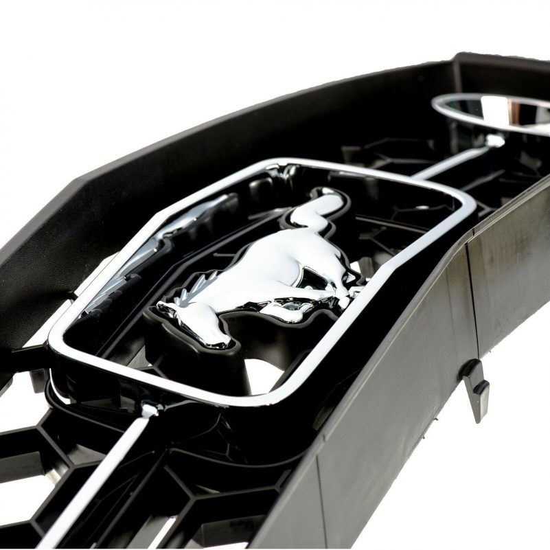 OEM NEW Upper Radiator Grille Black & Pony Emblem Chrome 05-09 Mustang 6R3Z8200A