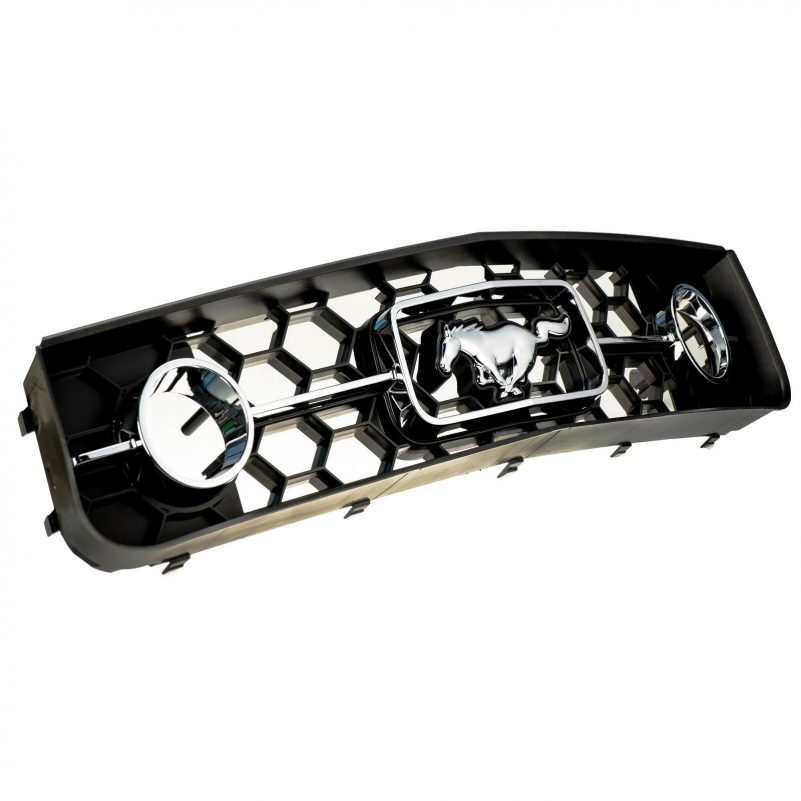 OEM NEW Upper Radiator Grille Black & Pony Emblem Chrome 05-09 Mustang 6R3Z8200A - Image 3