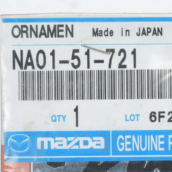 1990-1997 Mazda Miata Rear Chrome Emblem w/ Black Lettering OEM NEW ...