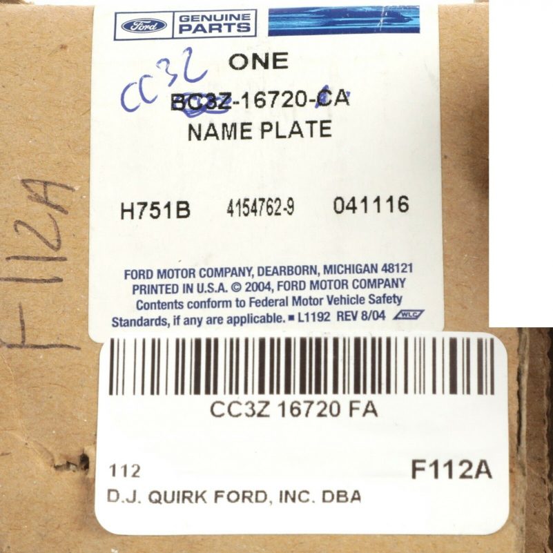 2011-2015 Ford F-250 Super Duty Lariat Passenger Side Fender Chrome Emblem OEM - Image 3