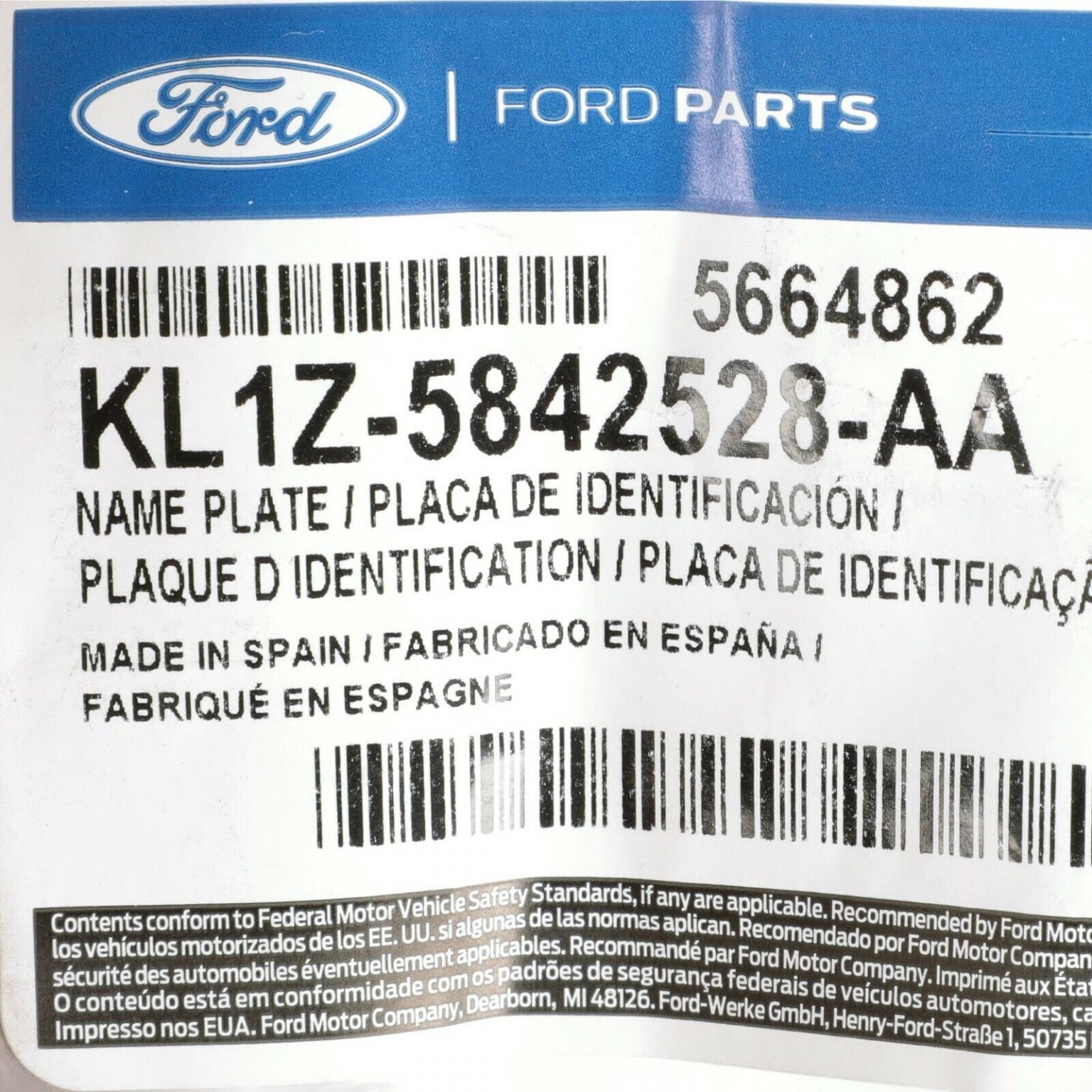 NEW OEM 2018-2020 Ford EXPEDITION Stealth Black Hood Emblem Letters