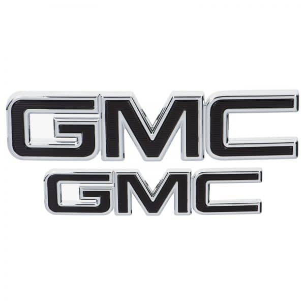 OEM NEW Grille and Liftgate GMC Emblems Black w/Chrome Trim 18-20 Yukon 84395036