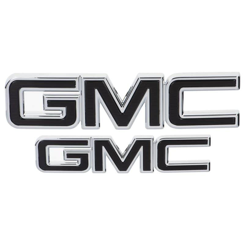 OEM NEW Grille and Liftgate GMC Emblems Black w/Chrome Trim 18-20 Yukon 84395036