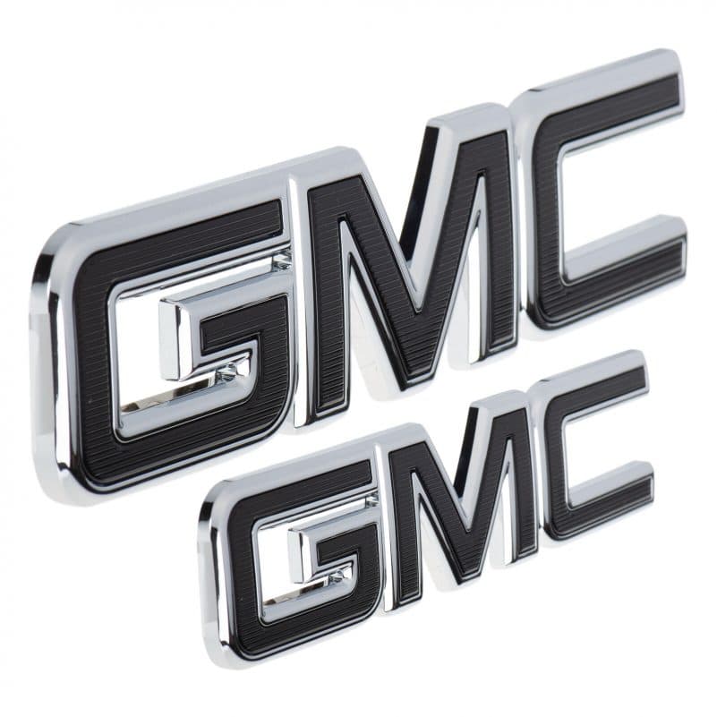 OEM NEW Grille and Liftgate GMC Emblems Black w/Chrome Trim 18-20 Yukon 84395036 - Image 2