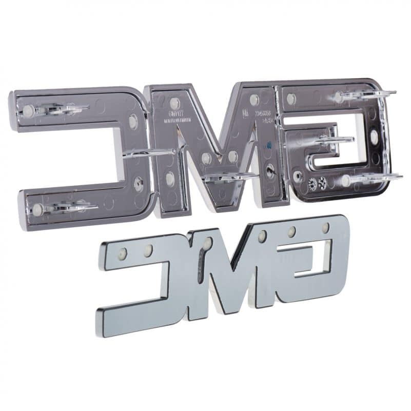 OEM NEW Grille and Liftgate GMC Emblems Black w/Chrome Trim 18-20 Yukon 84395036 - Image 3