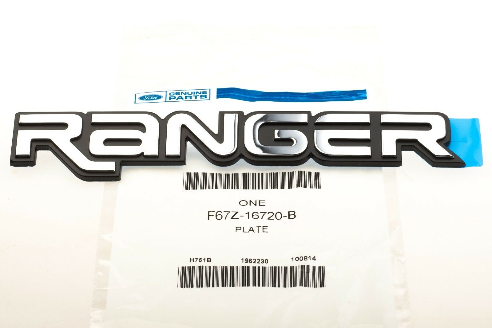 thumbnail image 2 of Chrome Fender Emblem Badge F67Z-16720-A For Ford Ranger XLT 1993-2005 – Front Left/Right Nameplate 2 of 4