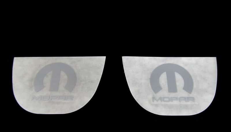 All Jeep Dodge Chrysler MODELS MOPAR BADGE EMBLEM STICKER SET OF 2 OEM NEW MOPAR