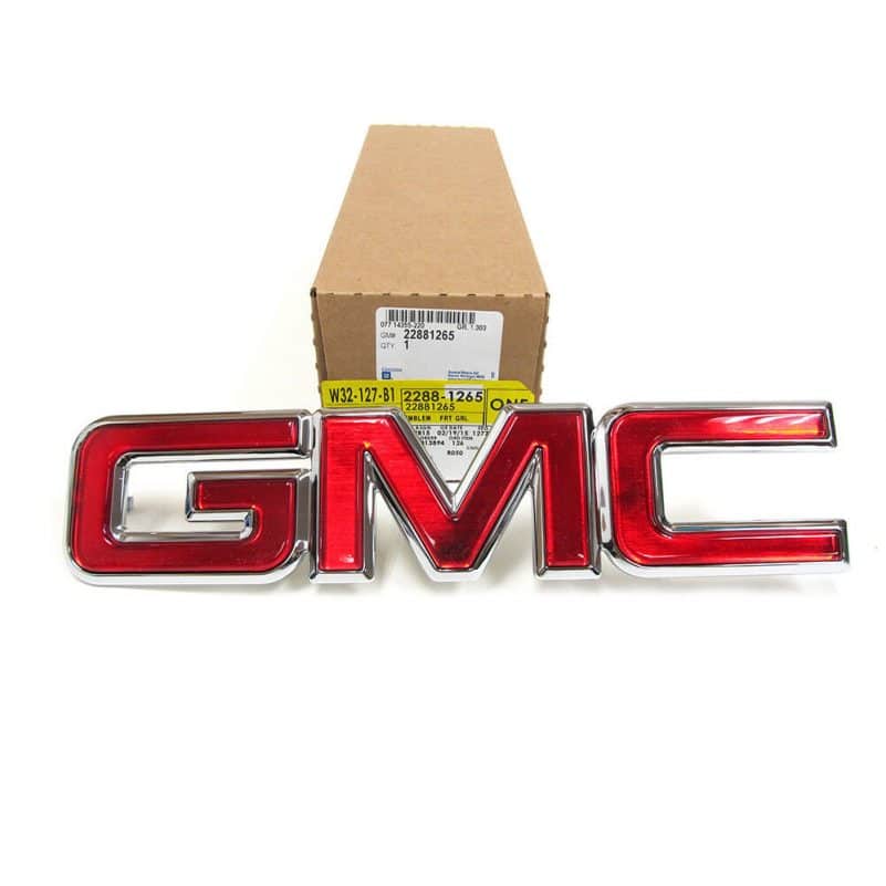 OEM NEW Front Grille Emblem Badge Nameplate Red Chrome 99-20 Sierra Savana Yukon