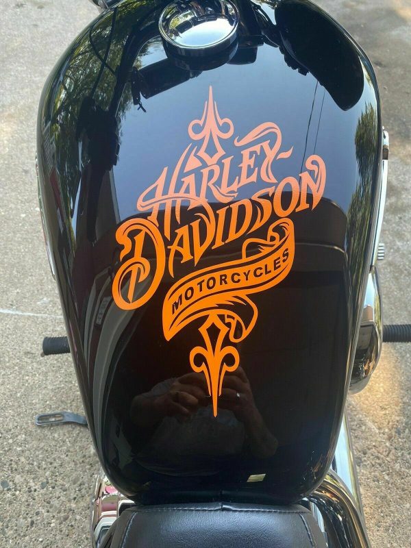 thumbnail image 2 of Art Deco Gas Tank Decals For Harley Dyna, Sportster, 448, 883, V-Rod – Vinyl Stickers 2 of 2