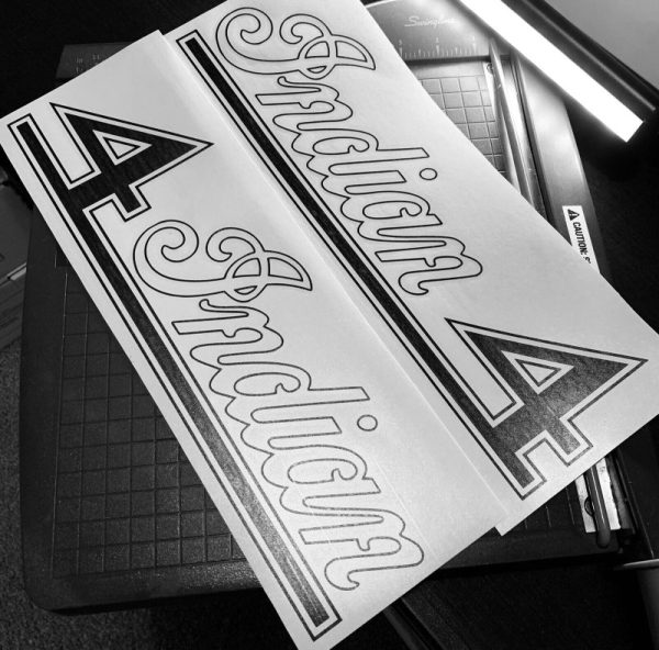 Indian 4 Vintage Motorcycle Gas Tank Decals 2PC Set New Handcrafted OEM Rare