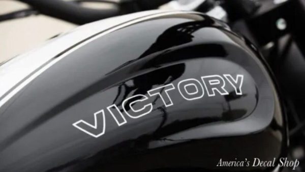 2X Victory Outline Motorcycle Gas Tank Decals Stickers New OEM Oracle Universal