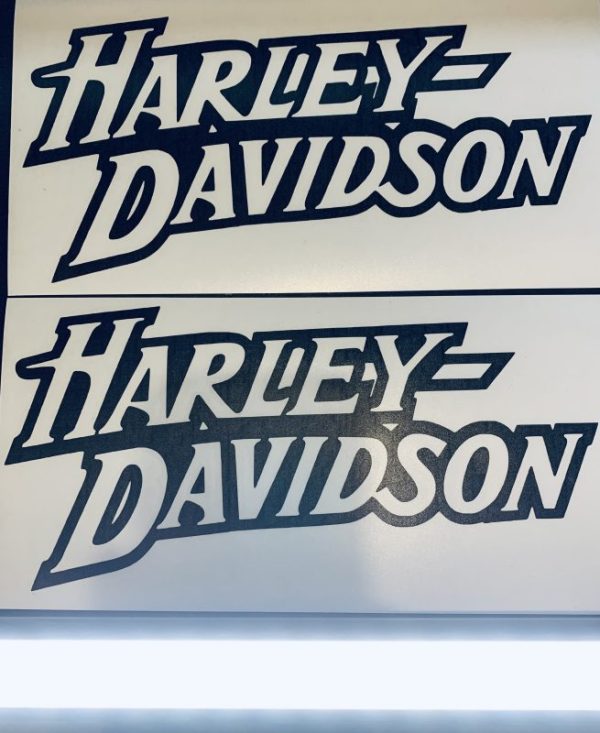 OEM Harley Davidson BOLD Style Gas Tank Decals 2PC Set New Custom Colors