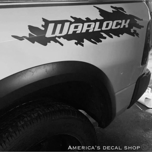 Warlock Splash Bed liner Body Decals 2PC Set New Fits Ram Custom Made